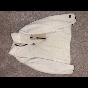 PACSUN WHITE SHERPA PULLOVER